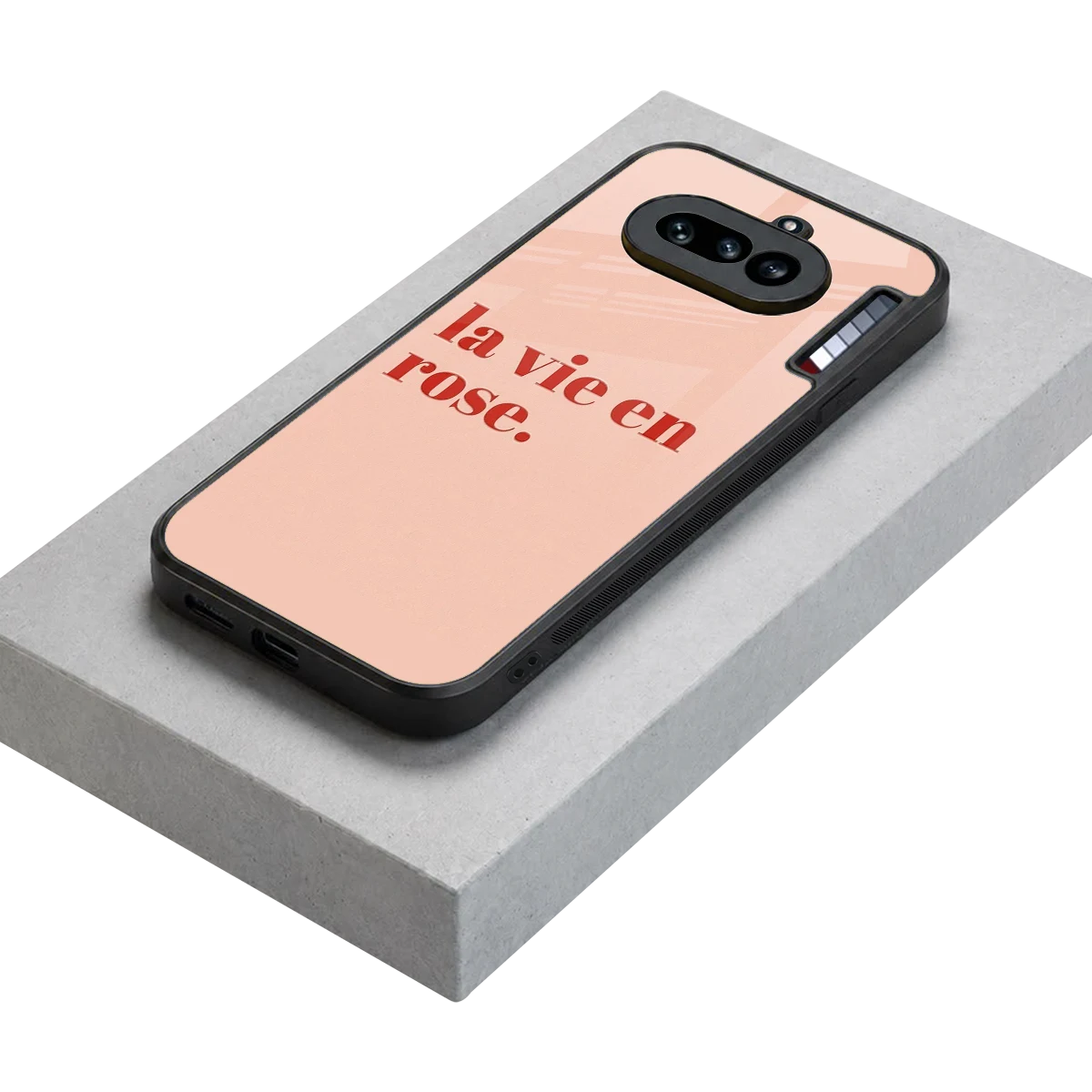 La Vie En Rose Quote stylish phone case for nothing phone 4a | glossy glass and slim fit