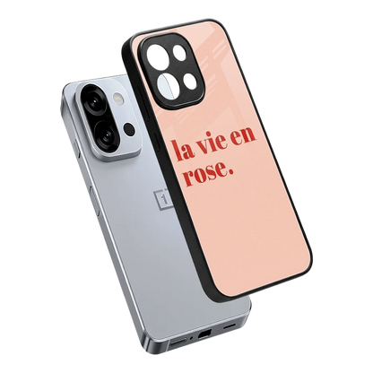La Vie En Rose Quote sleek oneplus 13s cover with tempered glass back and TPU edges