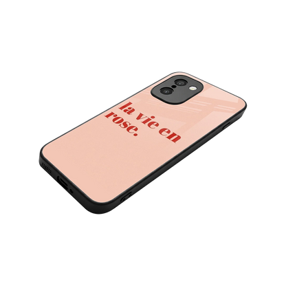 La Vie En Rose Quote stylish phone case for oneplus 15r | glossy glass and slim fit