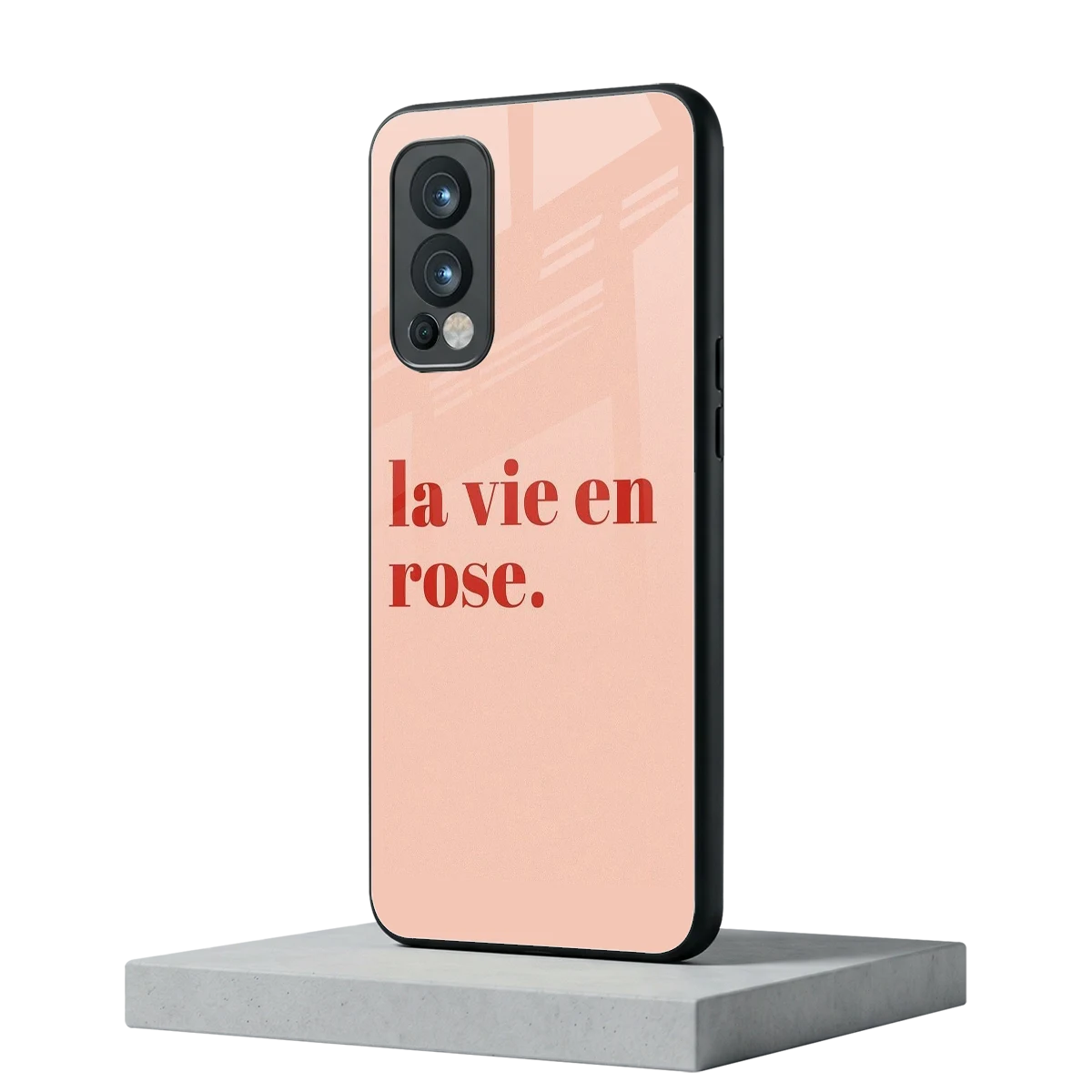 La Vie En Rose Quote oneplus nord 2 mobile cover | shockproof glass phone case