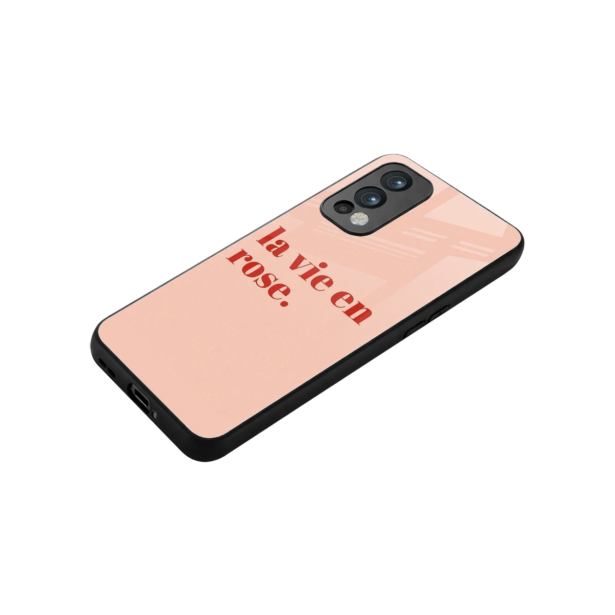 La Vie En Rose Quote stylish phone case for oneplus nord 2 | glossy glass and slim fit