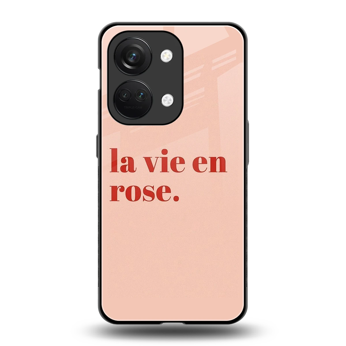 La Vie En Rose Quote back phone cover | glass case for oneplus nord 3