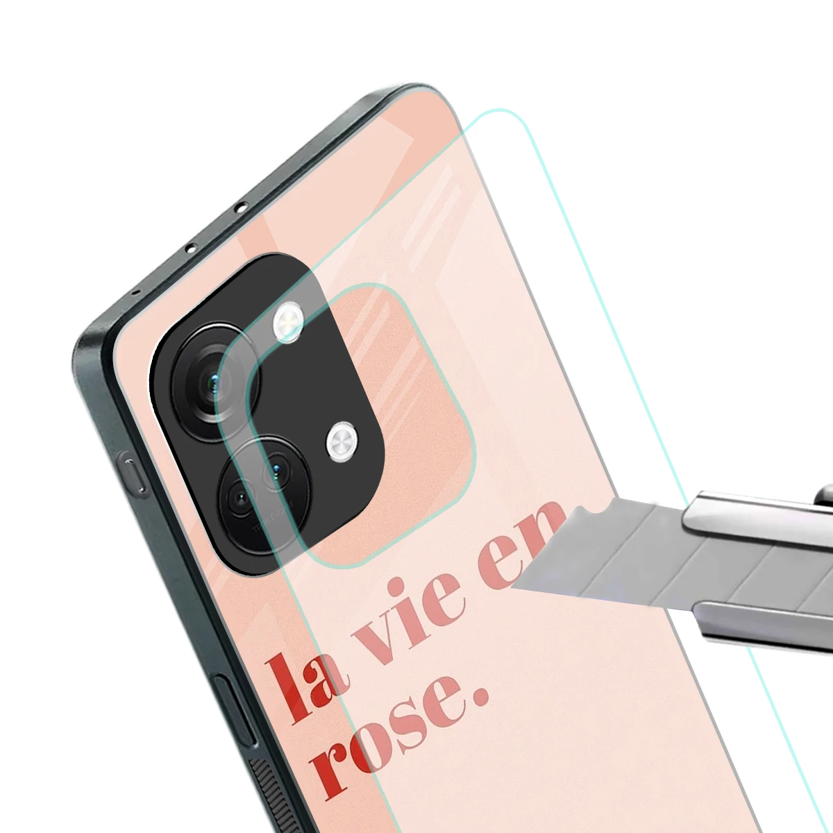 La Vie En Rose Quote stylish phone case for oneplus nord 3 | glossy glass and slim fit