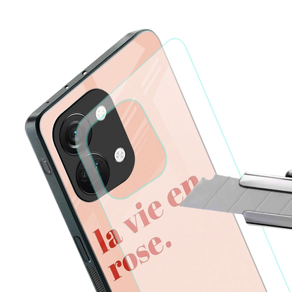 La Vie En Rose Quote stylish phone case for oneplus nord 3 | glossy glass and slim fit