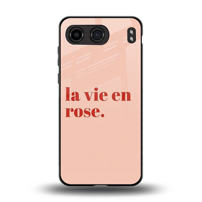 La Vie En Rose Quote back phone cover | glass case for oneplus nord 4
