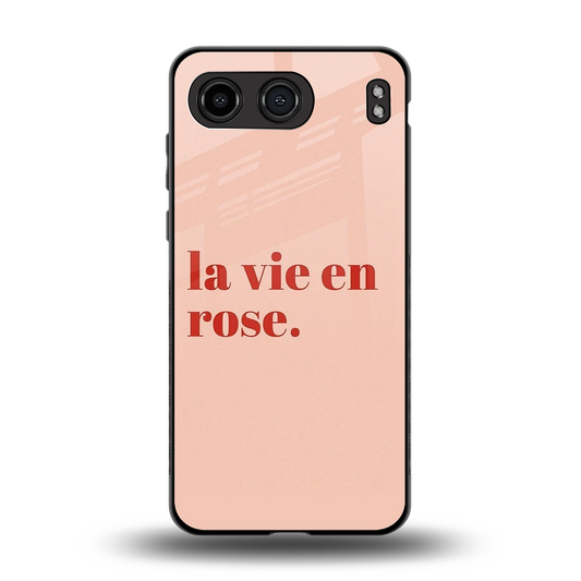 La Vie En Rose Quote back phone cover | glass case for oneplus nord 4