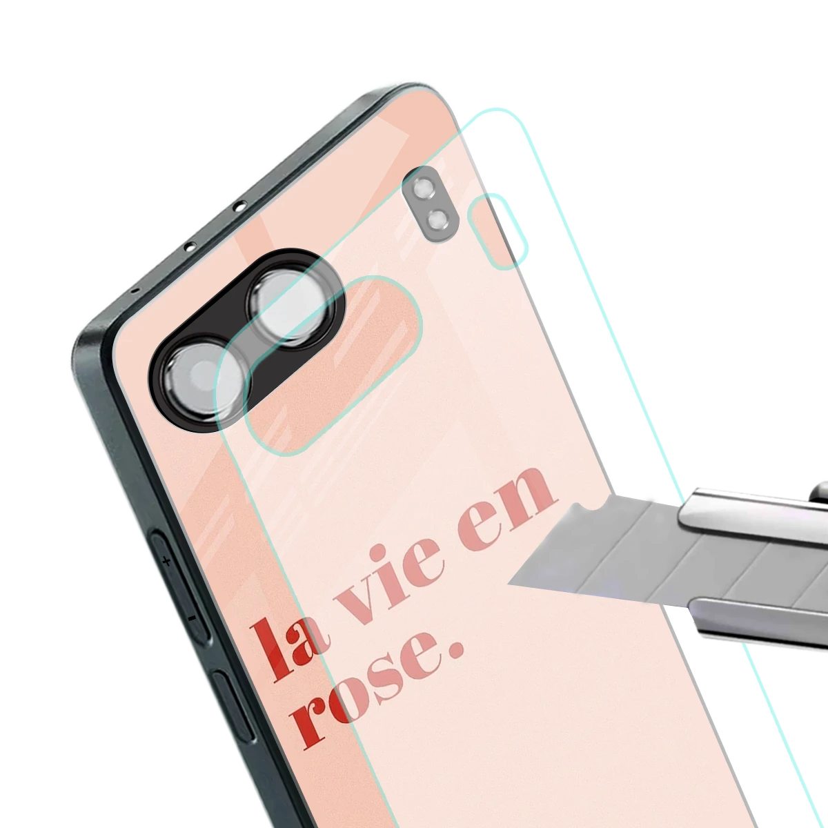 La Vie En Rose Quote stylish phone case for oneplus nord 4 | glossy glass and slim fit