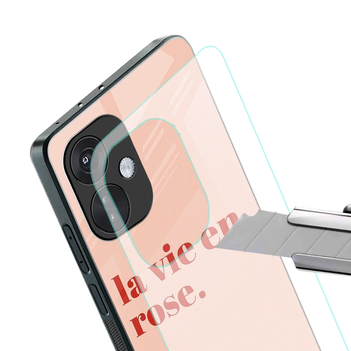 La Vie En Rose Quote stylish phone case for oneplus nord ce 3 | glossy glass and slim fit