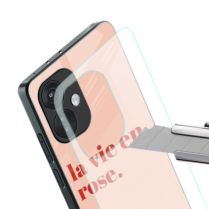 La Vie En Rose Quote stylish phone case for oneplus nord ce 3 | glossy glass and slim fit