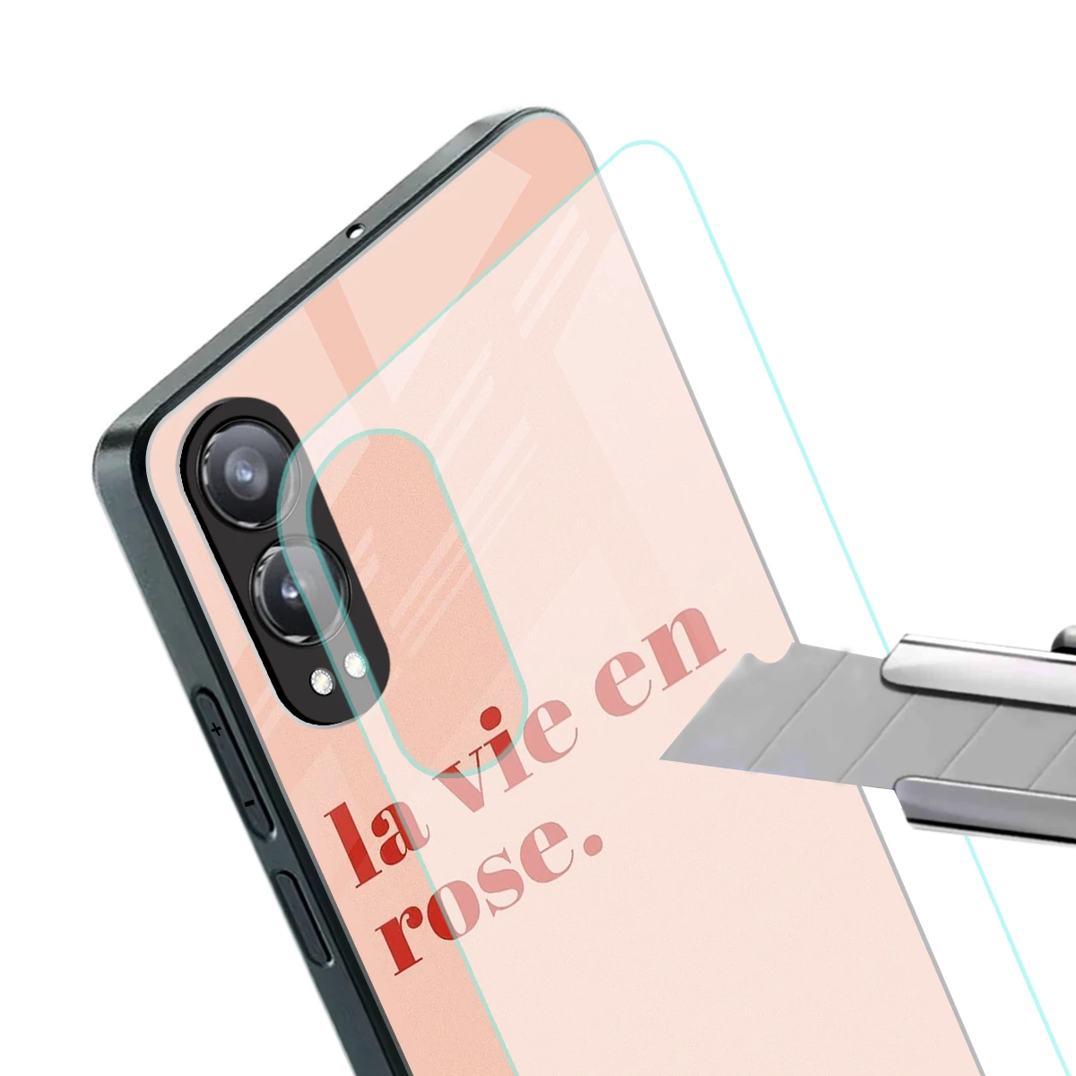 La Vie En Rose Quote stylish phone case for oneplus nord ce 4 lite | glossy glass and slim fit