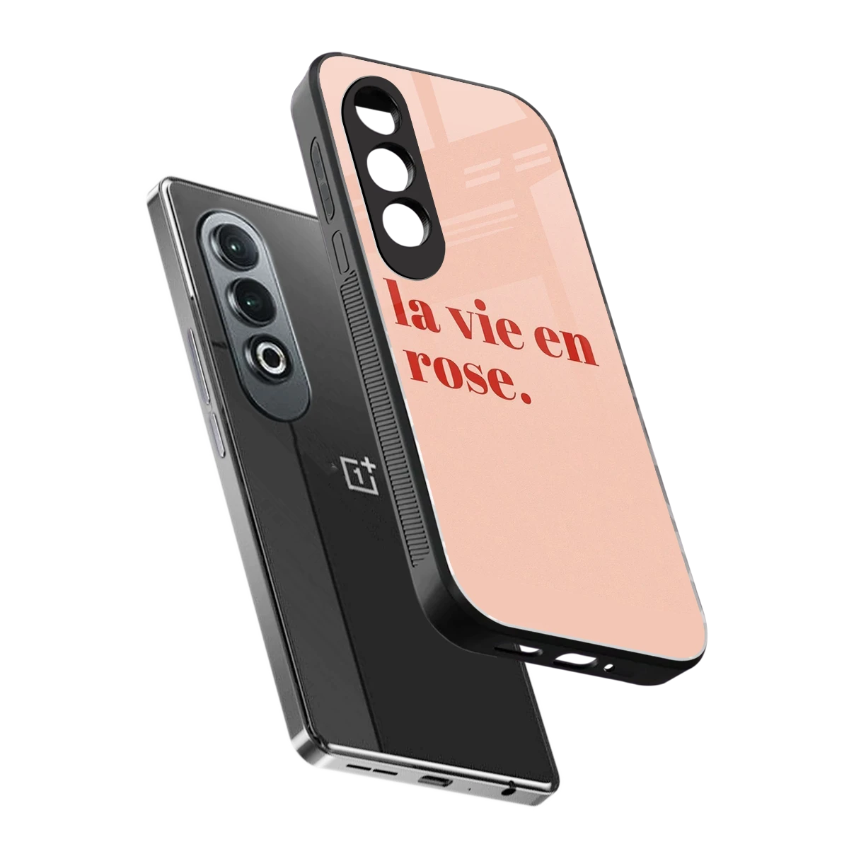 La Vie En Rose Quote sleek oneplus nord ce 4 cover with tempered glass back and TPU edges