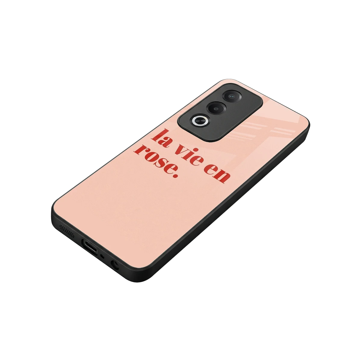 La Vie En Rose Quote stylish phone case for oppo a3 pro | glossy glass and slim fit