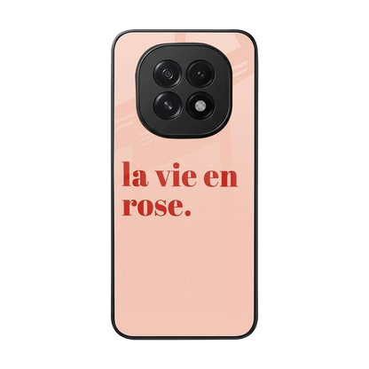 La Vie En Rose Quote back phone cover | glass case for oppo f29 5g
