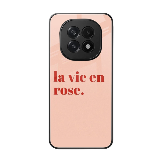 La Vie En Rose Quote back phone cover | glass case for oppo f29 5g