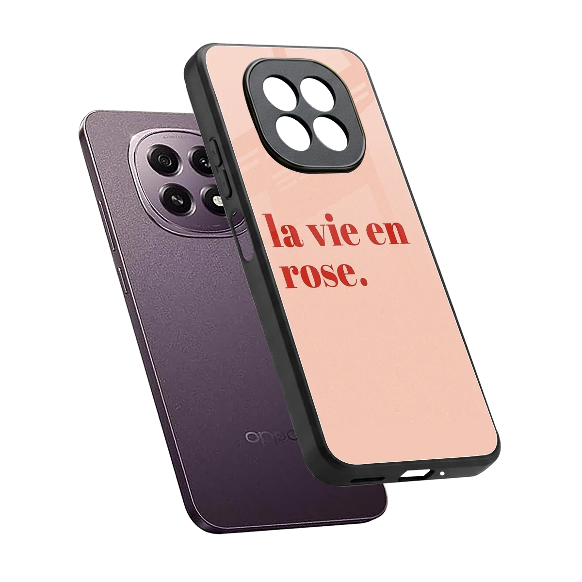 La Vie En Rose Quote sleek oppo f29 5g cover with tempered glass back and TPU edges