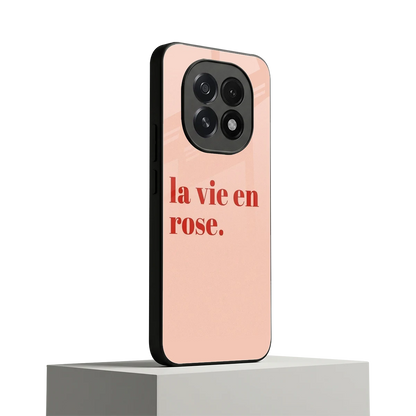 La Vie En Rose Quote oppo f29 5g mobile cover | shockproof glass phone case