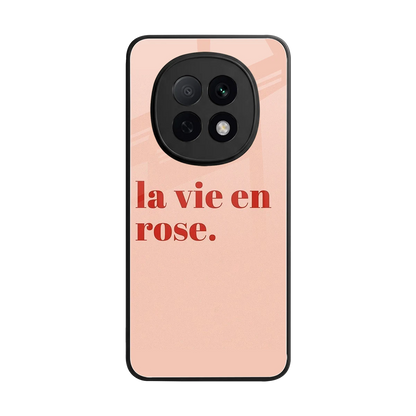 La Vie En Rose Quote back phone cover | glass case for oppo f29 pro 5g