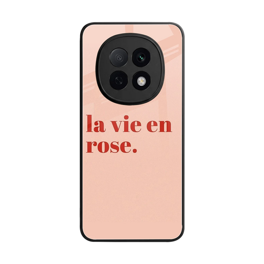 La Vie En Rose Quote back phone cover | glass case for oppo f29 pro 5g