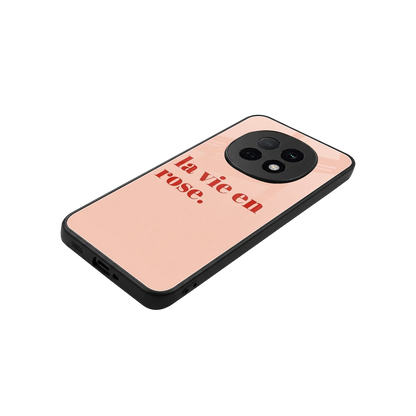 La Vie En Rose Quote stylish phone case for oppo f29 pro 5g | glossy glass and slim fit