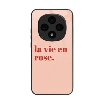La Vie En Rose Quote back phone cover | glass case for oppo f31 pro 5g