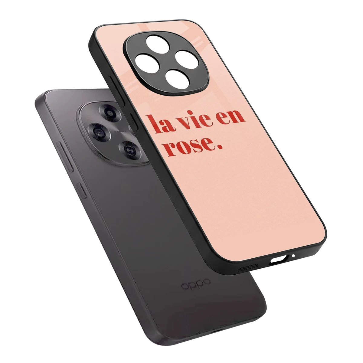 La Vie En Rose Quote sleek oppo f31 pro 5g cover with tempered glass back and TPU edges