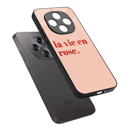La Vie En Rose Quote sleek oppo f31 pro 5g cover with tempered glass back and TPU edges