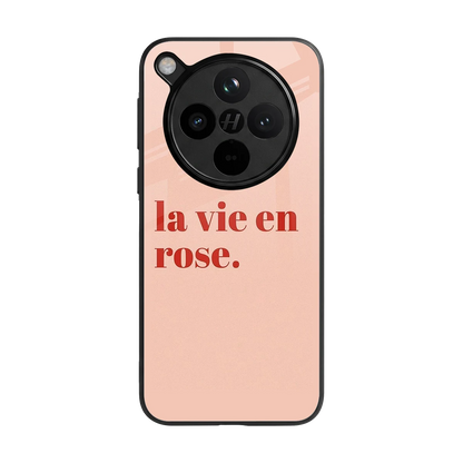 La Vie En Rose Quote back phone cover | glass case for oppo find x8