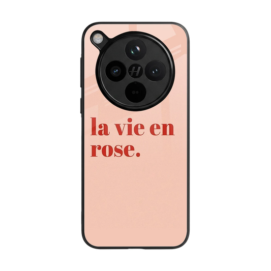 La Vie En Rose Quote back phone cover | glass case for oppo find x8