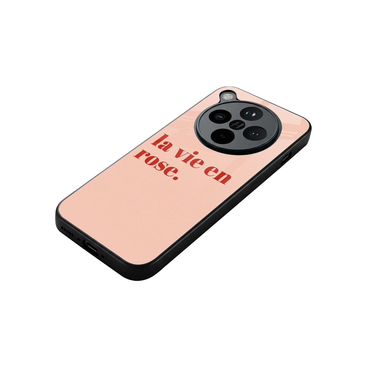 La Vie En Rose Quote stylish phone case for oppo find x8 | glossy glass and slim fit