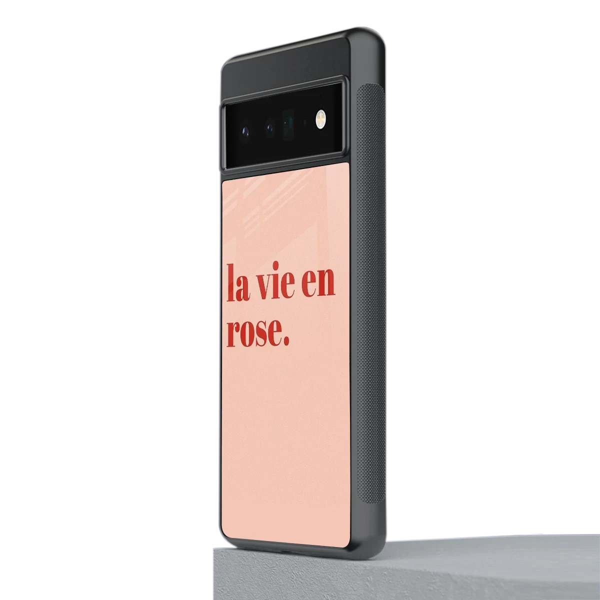 La Vie En Rose Quote stylish phone case for google pixel 6 pro | glossy glass and slim fit