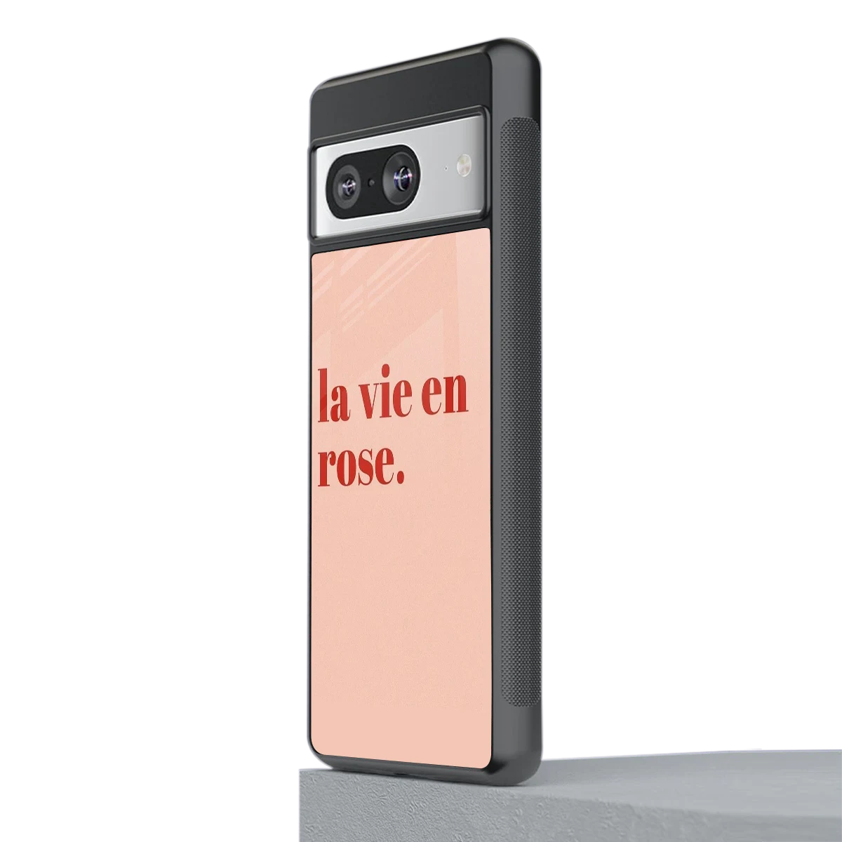 La Vie En Rose Quote stylish phone case for google pixel 8 | glossy glass and slim fit