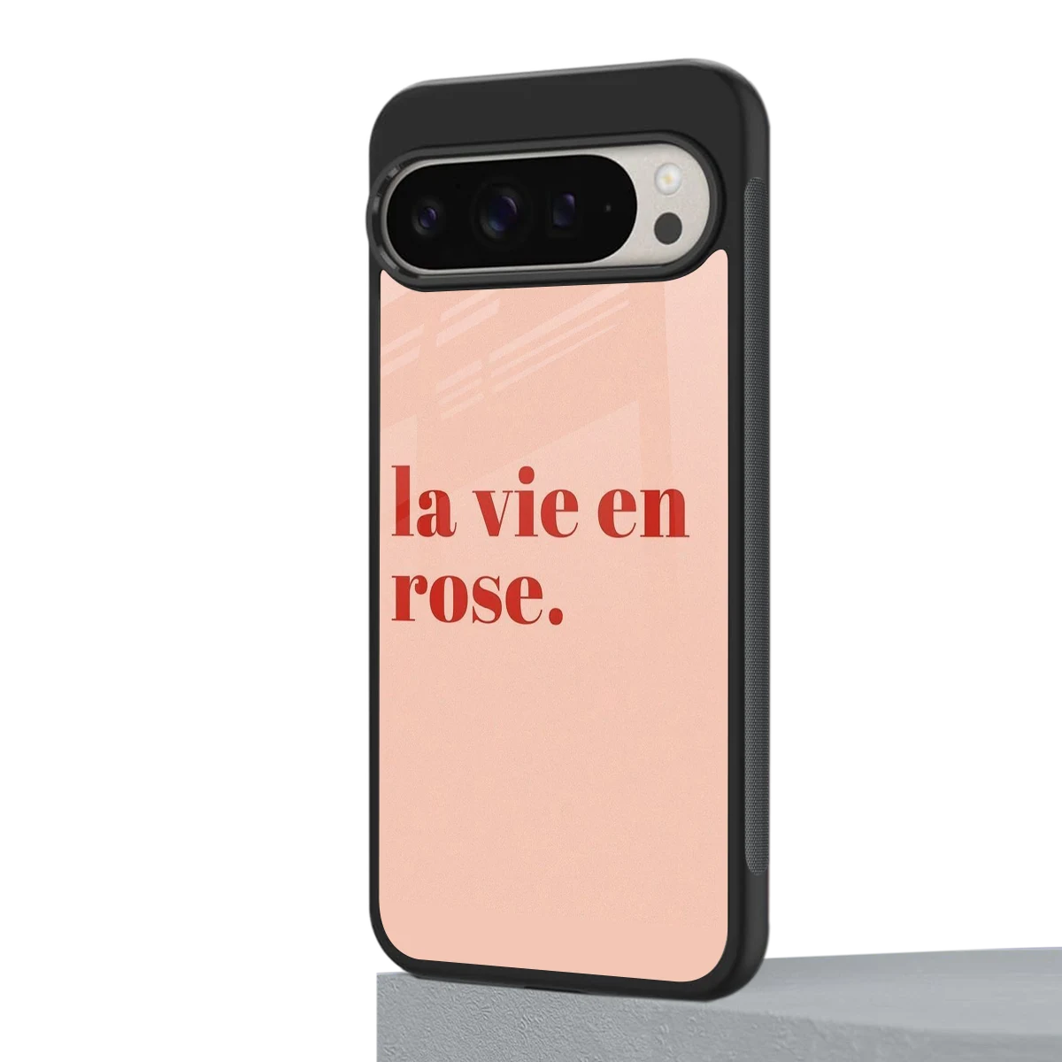 La Vie En Rose Quote google pixel 9 pro mobile cover | shockproof glass phone case
