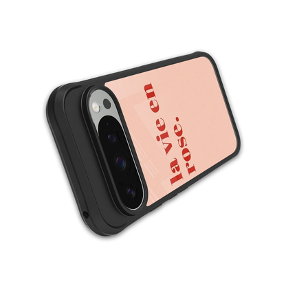 La Vie En Rose Quote stylish phone case for google pixel 9 pro | glossy glass and slim fit