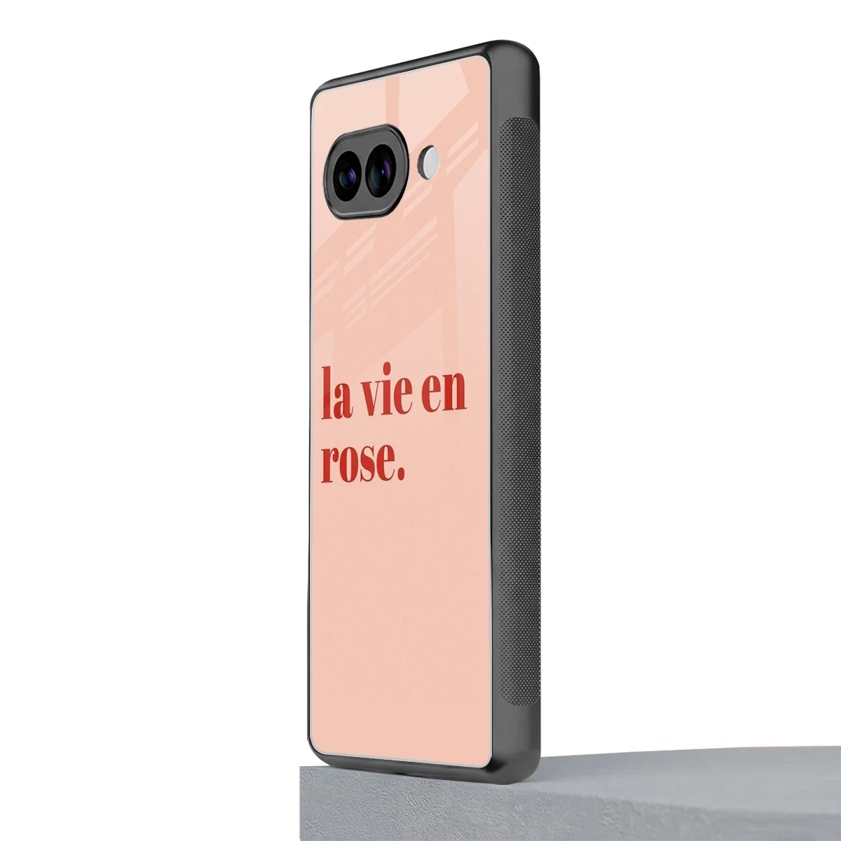 La Vie En Rose Quote google pixel 9a mobile cover | shockproof glass phone case