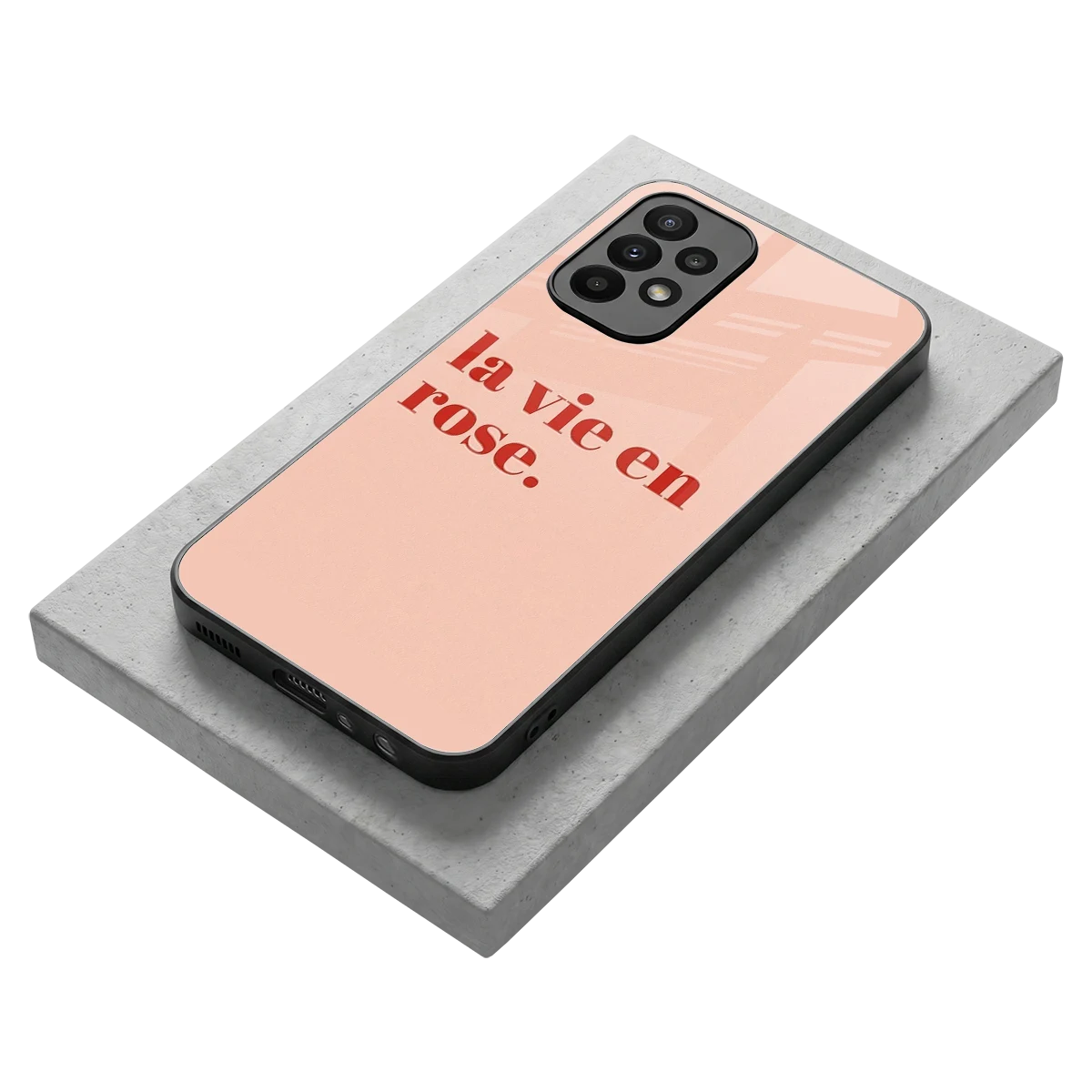 La Vie En Rose Quote stylish phone case for samsung galaxy a23 | glossy glass and slim fit