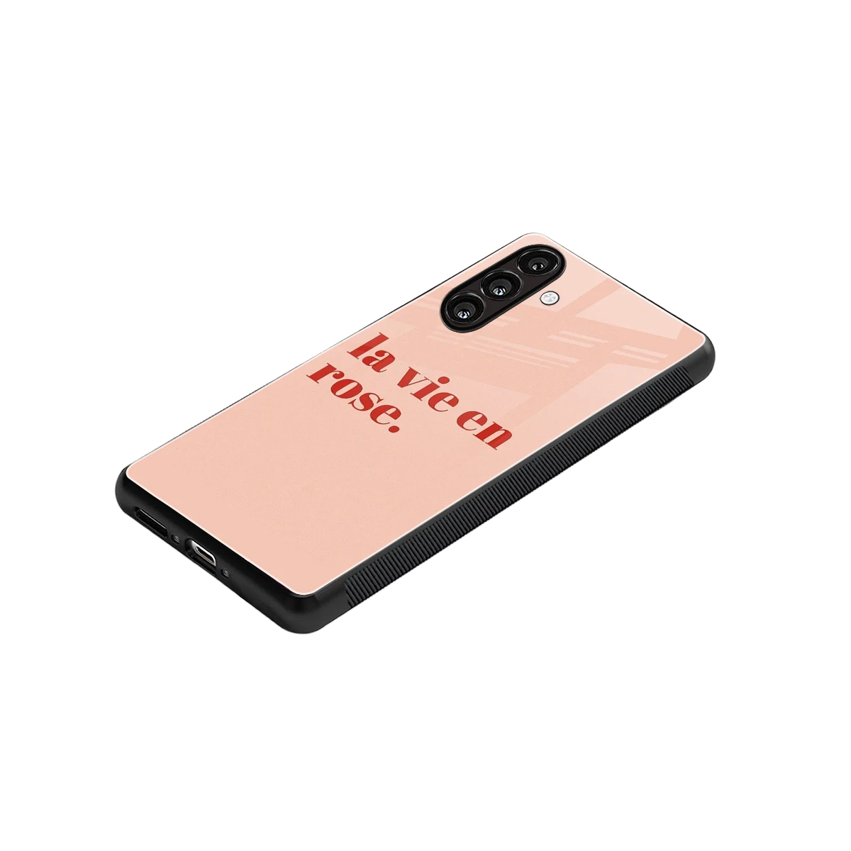 La Vie En Rose Quote stylish phone case for samsung galaxy a55 5g | glossy glass and slim fit