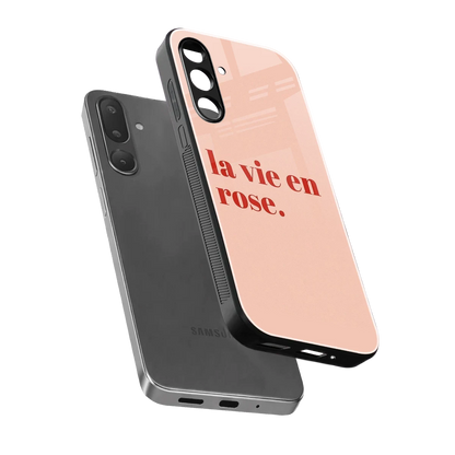 La Vie En Rose Quote sleek samsung galaxy m36 5g cover with tempered glass back and TPU edges