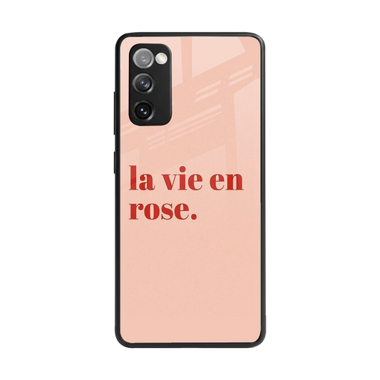 La Vie En Rose Quote back phone cover | glass case for samsung galaxy s20 fe