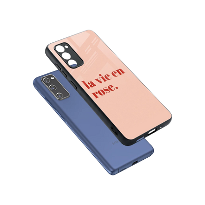 La Vie En Rose Quote sleek samsung galaxy s20 fe cover with tempered glass back and TPU edges