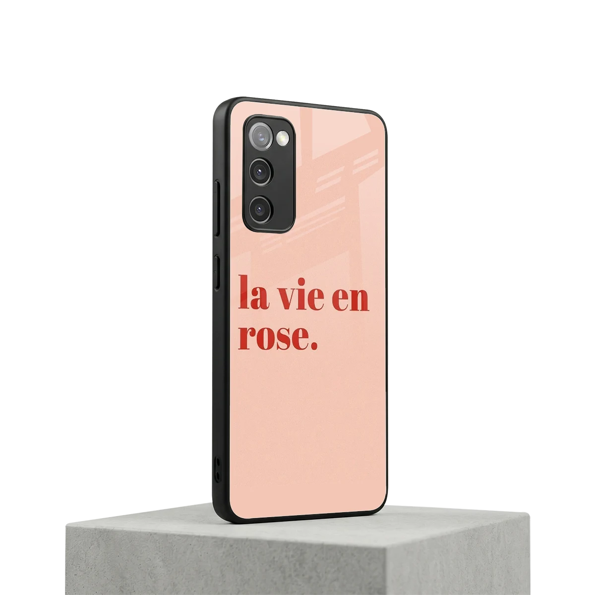 La Vie En Rose Quote samsung galaxy s20 fe mobile cover | shockproof glass phone case