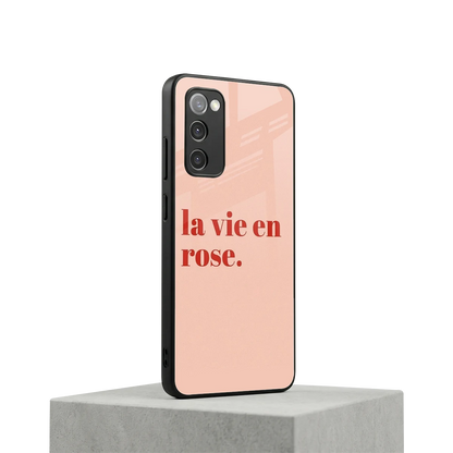 La Vie En Rose Quote samsung galaxy s20 fe mobile cover | shockproof glass phone case
