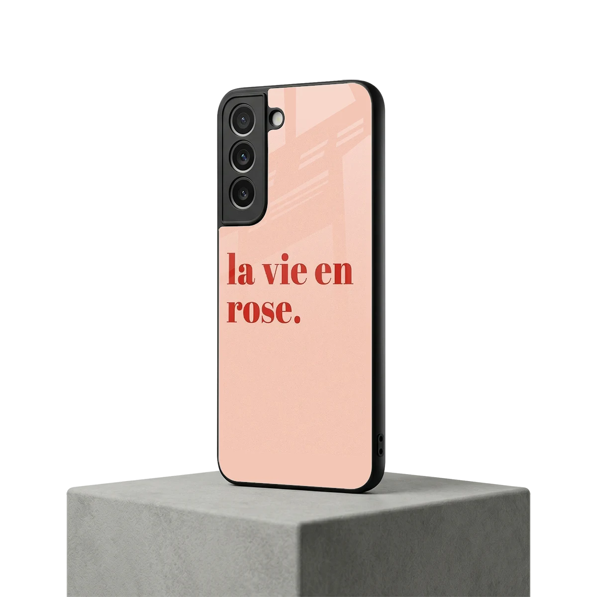 La Vie En Rose Quote samsung galaxy s22 mobile cover | shockproof glass phone case
