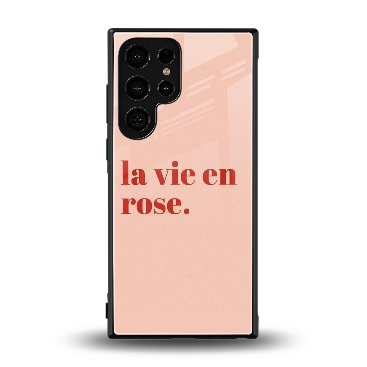 La Vie En Rose Quote back phone cover | glass case for samsung galaxy s23 ultra