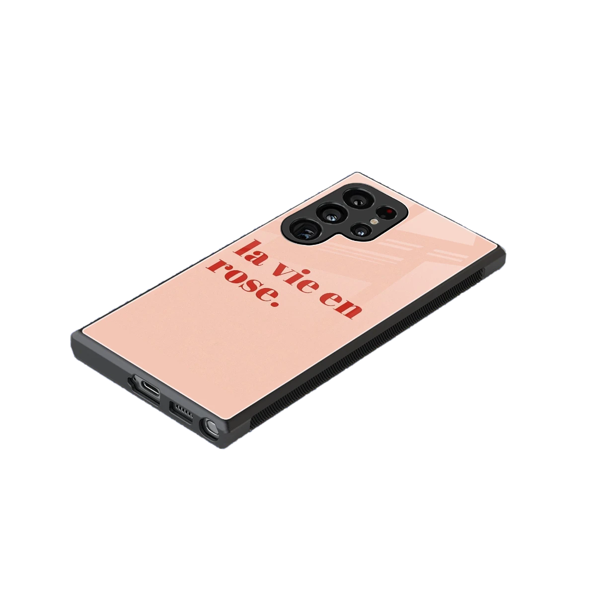 La Vie En Rose Quote stylish phone case for samsung galaxy s23 ultra | glossy glass and slim fit