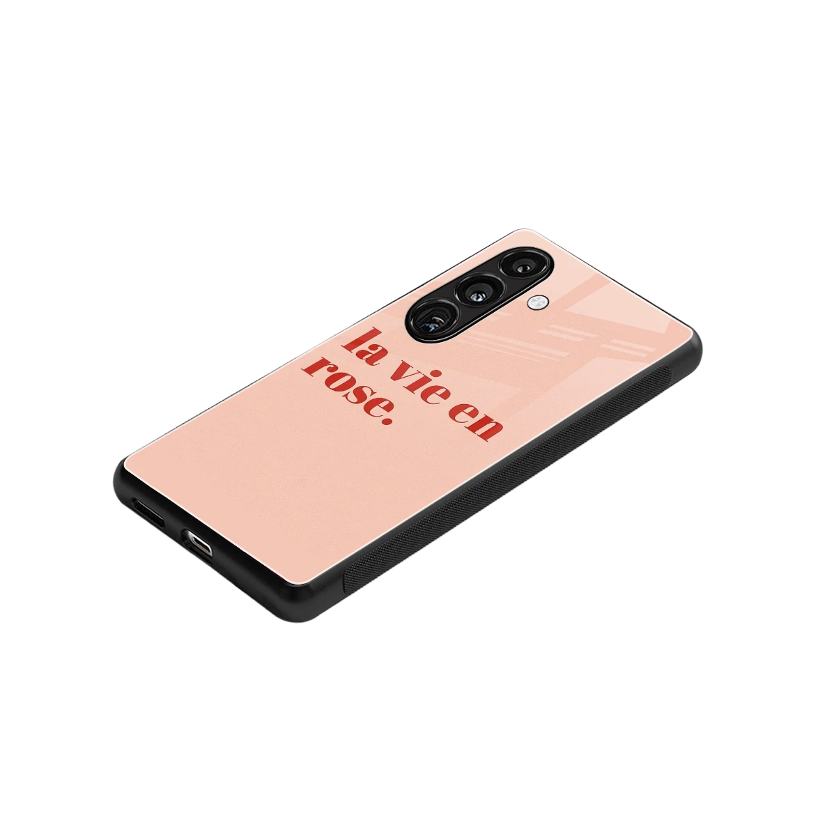 La Vie En Rose Quote stylish phone case for samsung galaxy s24 | glossy glass and slim fit
