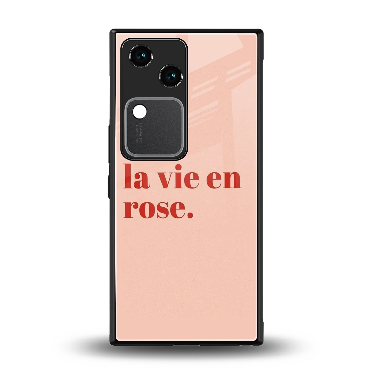 La Vie En Rose Quote back phone cover | glass case for vivo v30