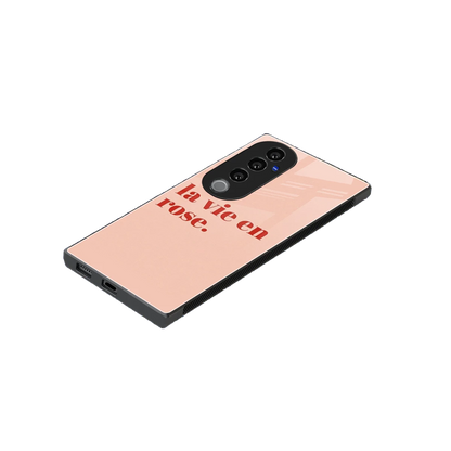 La Vie En Rose Quote stylish phone case for vivo v40 pro | glossy glass and slim fit