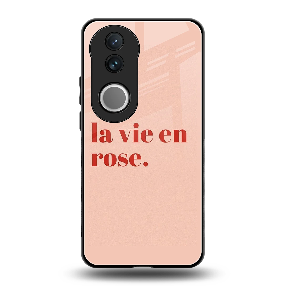 La Vie En Rose Quote back phone cover | glass case for vivo v50