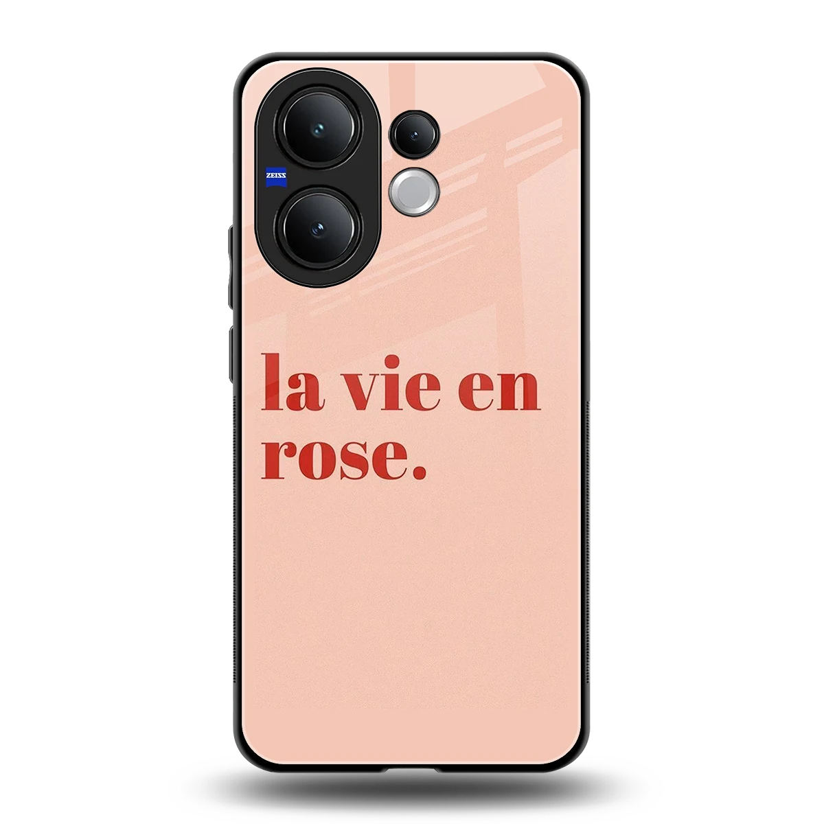 La Vie En Rose Quote back phone cover | glass case for vivo v60