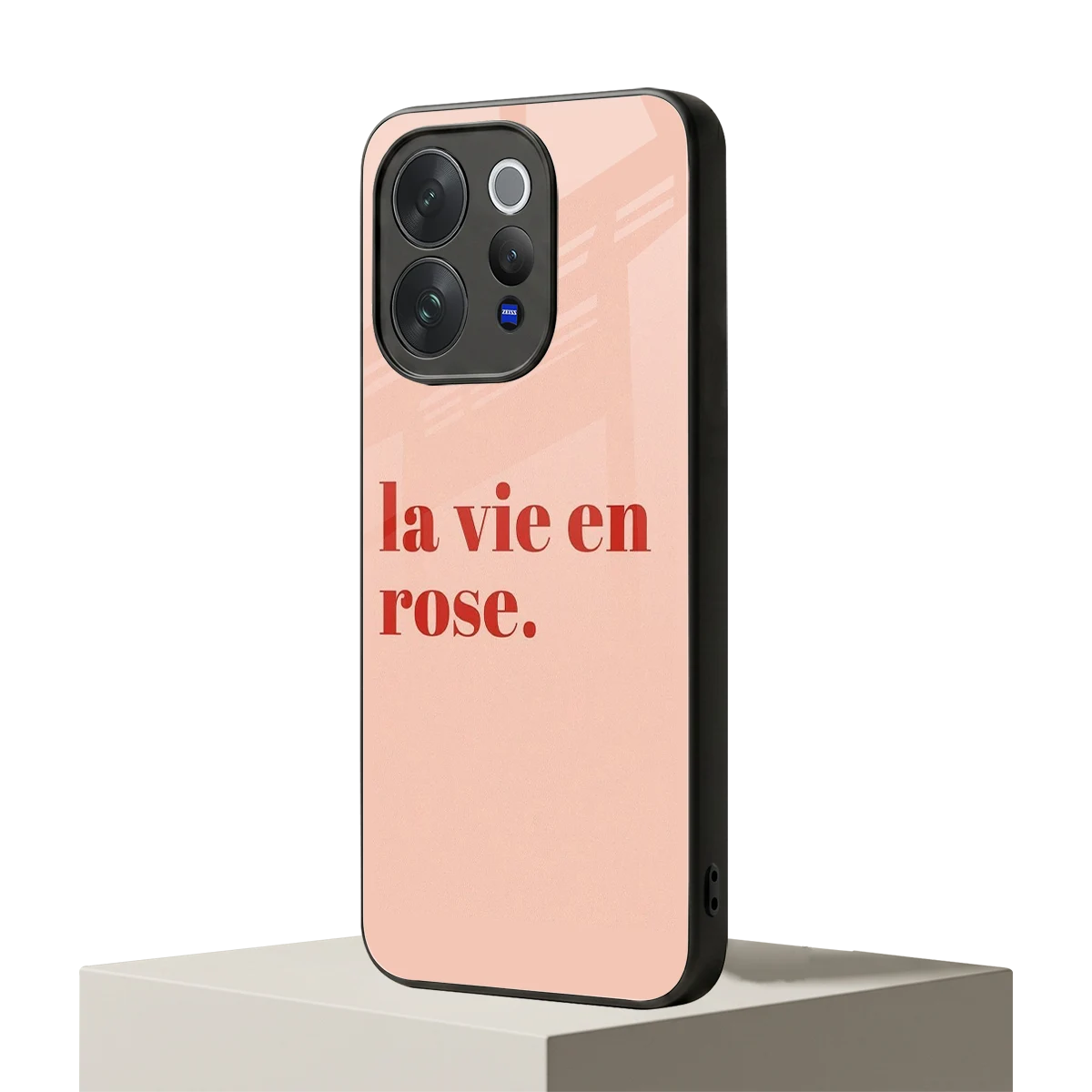 La Vie En Rose Quote vivo v70 elite mobile cover | shockproof glass phone case